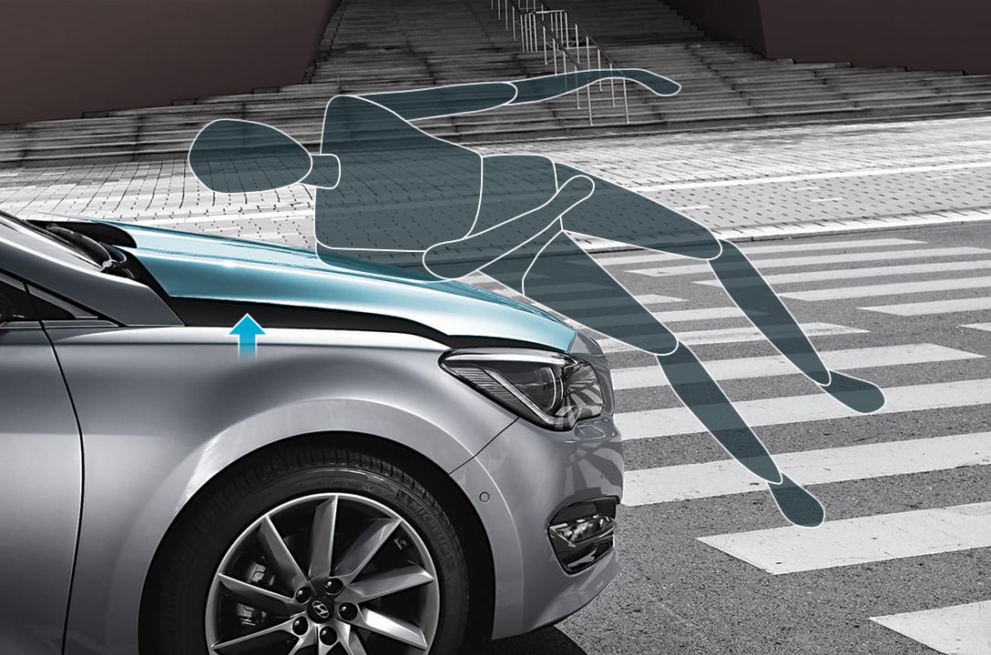 a car has active hood system