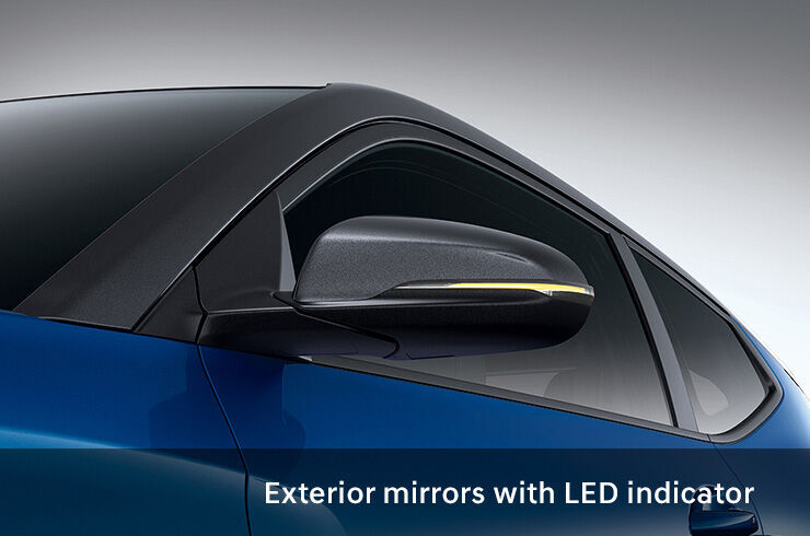 Exterior mirrors with LED indicator