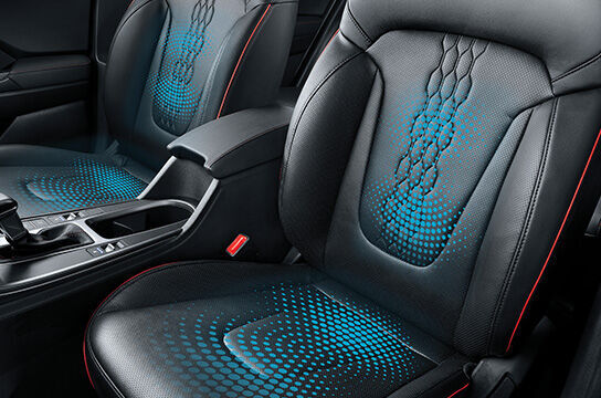 Ventilated front seats