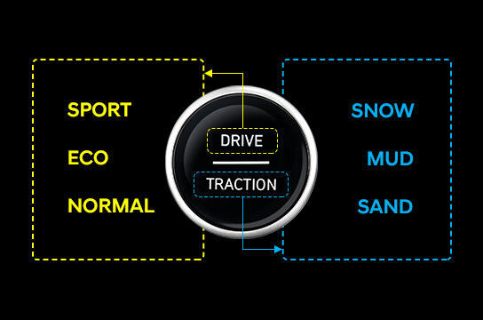 Venue driving mode and 2WD Traction mode 