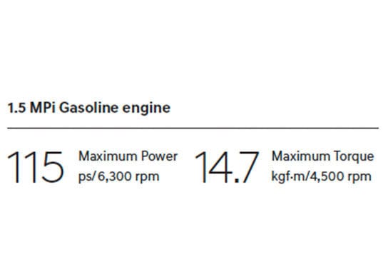 1.5 MPi Gasoline engine
