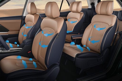 1st & 2nd row ventilated seats