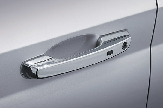 Chrome-coated door handles