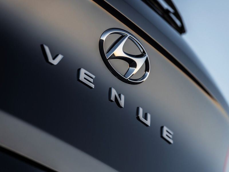 View of Hyundai Venue rear logo