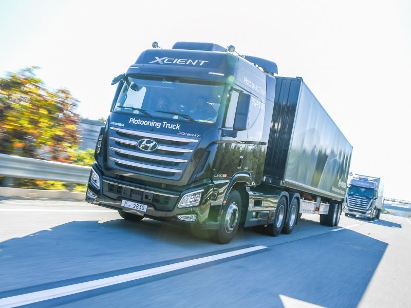 Hyundai Xcient truck uses autonomous driving technology