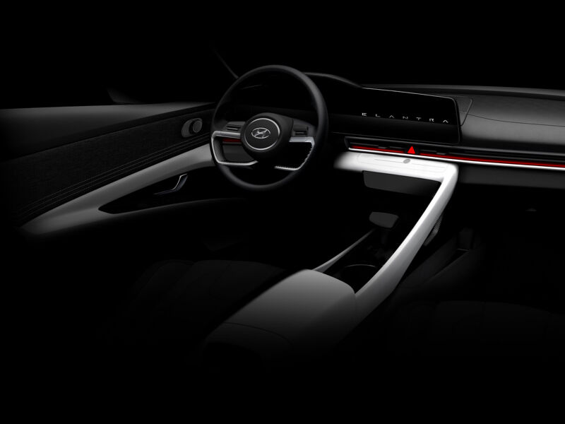 Interior of Hyundai Elantra 2021