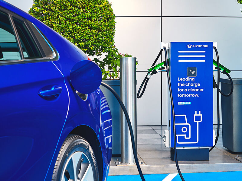 One of Hyundai’s EV chargers at our corporate headquarters in Sydney