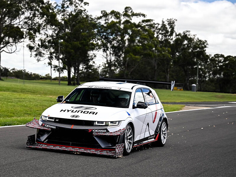Hyundai IONIQ 5 N on the track for N track club days 