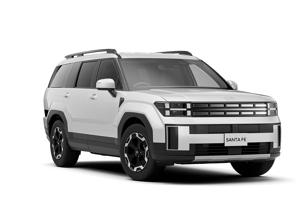 SANTA FE SUV 2.5 T-GDi Petrol 8-speed DCT FWD <span>drive away from</span><br>$57,490<sup>[D1]</sup>
