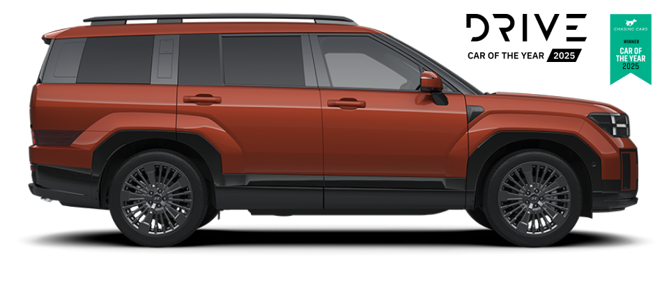 Hyundai SANTA FE Hybrid in Terrcaotta orange color