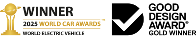 World Car award and Good Design Award Logo