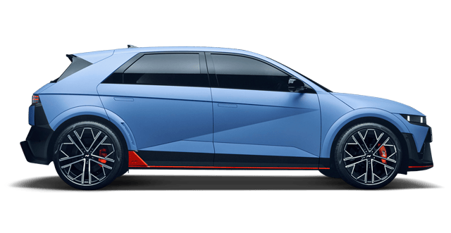 A Hyundai car from side angle