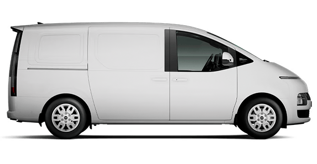 Hyundai STARIA Hybrid side profile in white