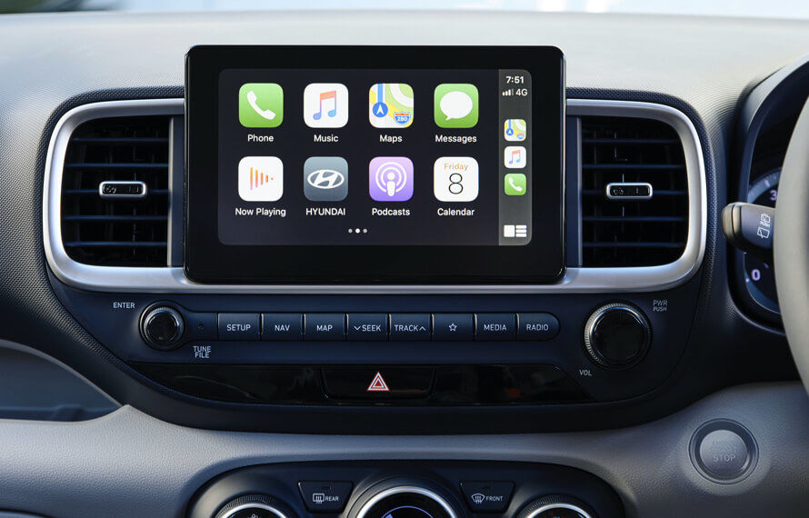 Hyundai Venue Apple Carplay on Screen