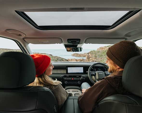 Enjoy the premium interior of the Hyundai PALISADE, featuring a panoramic sunroof, spacious cabin, advanced technology, and comfort-focused design for every journey.