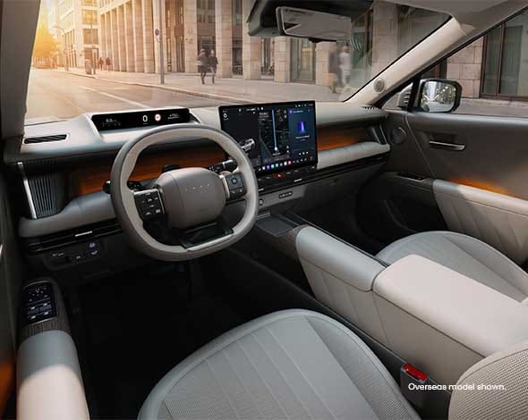 Hyundai TUCSON interior with dual digital displays, premium seating, intuitive controls, and a modern cabin designed for comfort, connectivity, and everyday practicality.