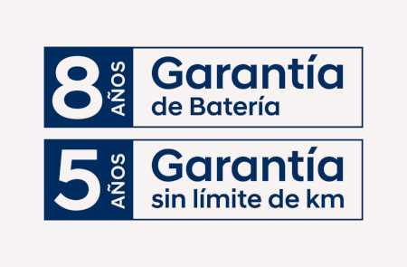 8 años de garantía en la batería de alta tensión