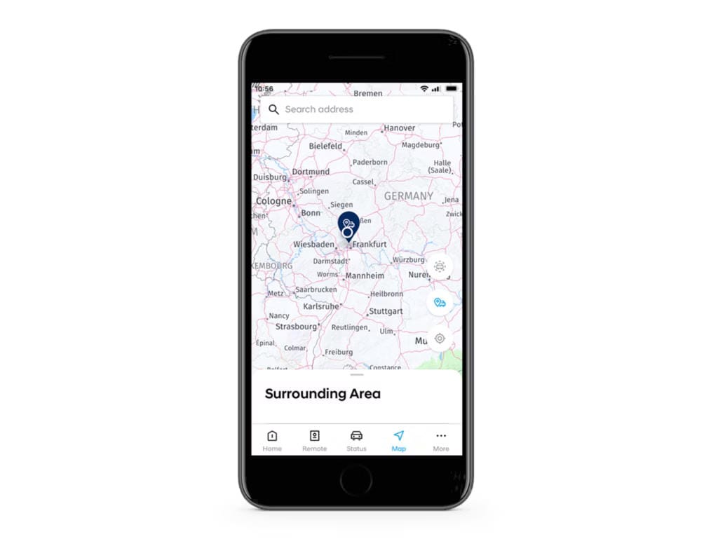 ubicación del coche