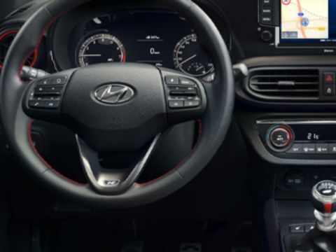 nuevo i10 n line-volante de cuero