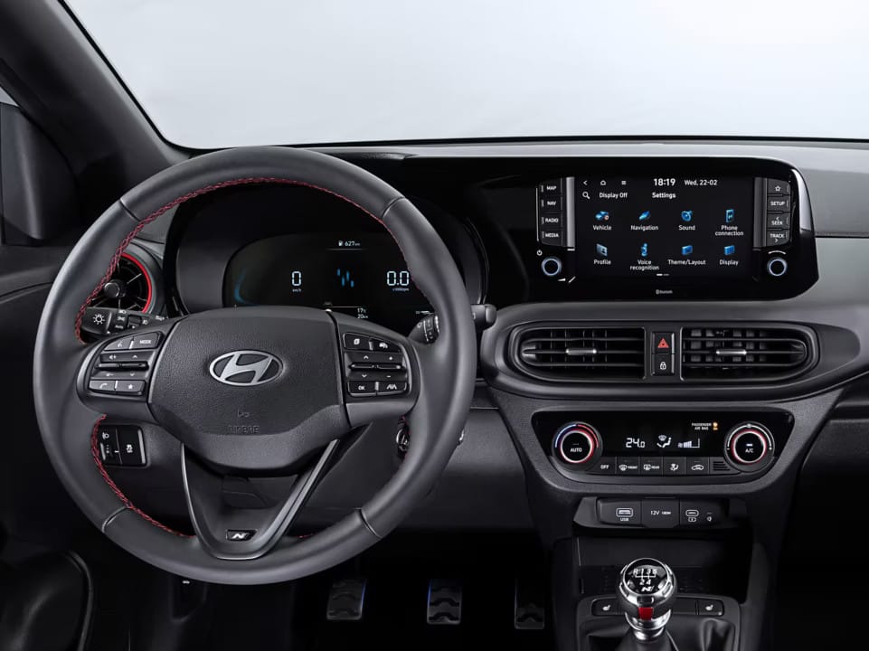 nuevo i10 n line-volante de cuero