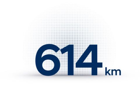 Autonomía de hasta 614 km*.