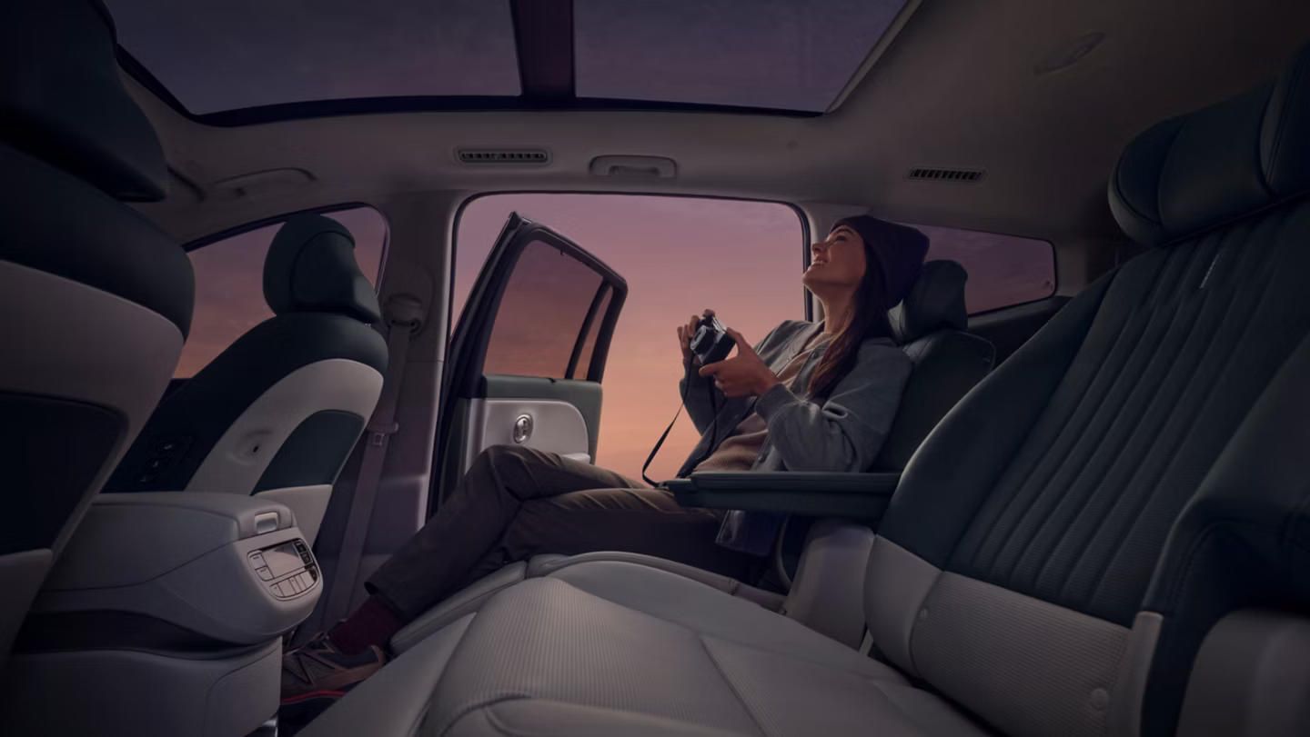 Image of IONIQ 9's suede interior