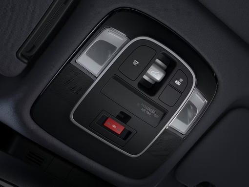 El botón eCall en el interior del Hyundai TUCSON. 