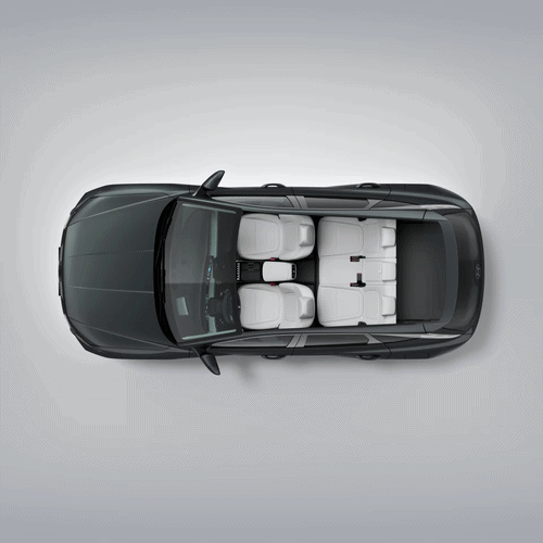 Cómodas cinco plazas del Hyundai TUCSON en la imagen lateral. 