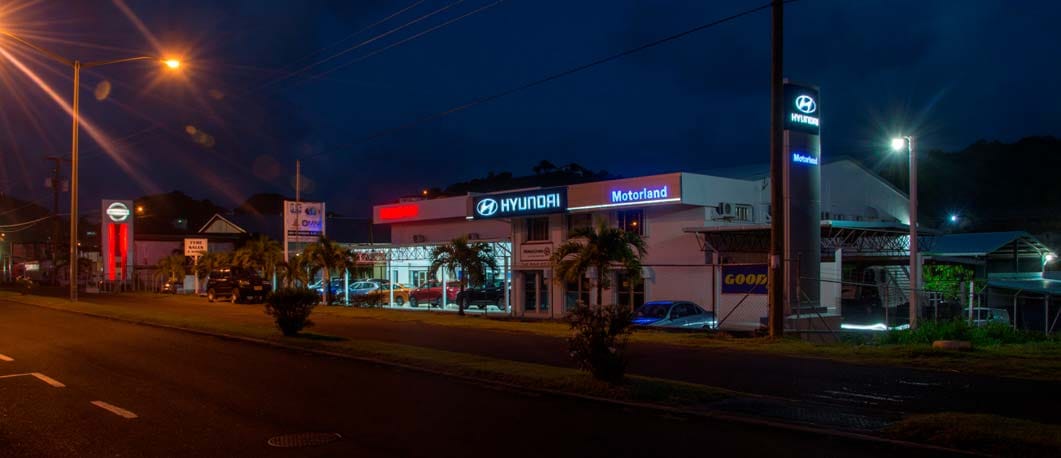 night view of motorland limited building