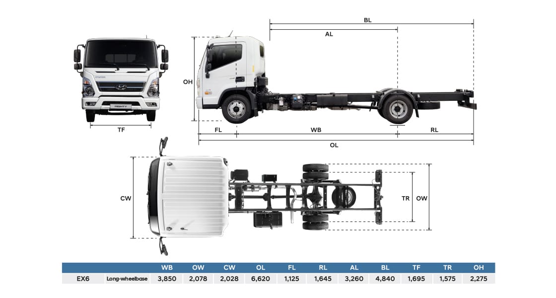 Hyundai HD Series Dimensions MM PDF Truck Steering 40 OFF
