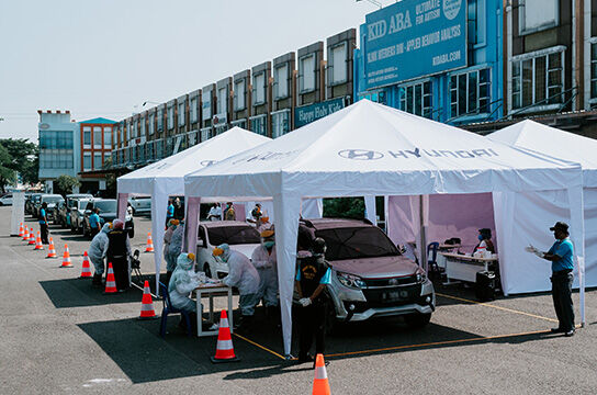 COVID-19 Drive-Thru Test in Bandung and Bekasi