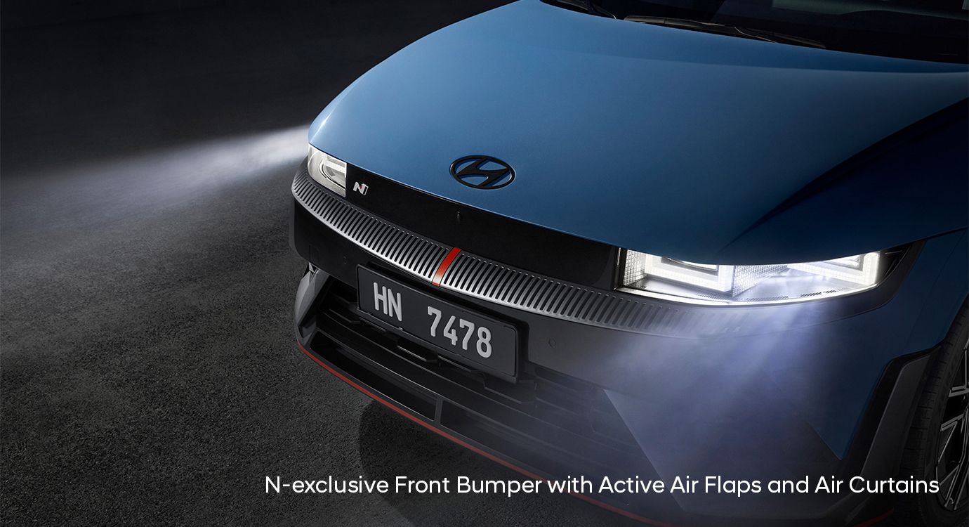 N-exclusive Front Bumper with Active Air Flaps and Air Curtains