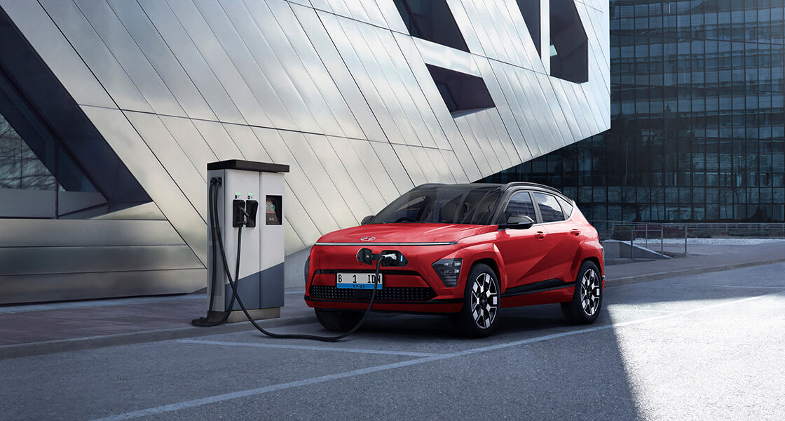 The all-new KONA Electric Red