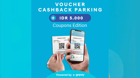 Enjoy a Cashback Parking Voucher worth IDR 5.000 Coupons Edition