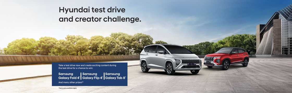 Hyundai test drive and creator challenge.