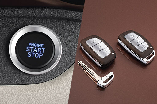 Engine push button start/stop with Smart Key