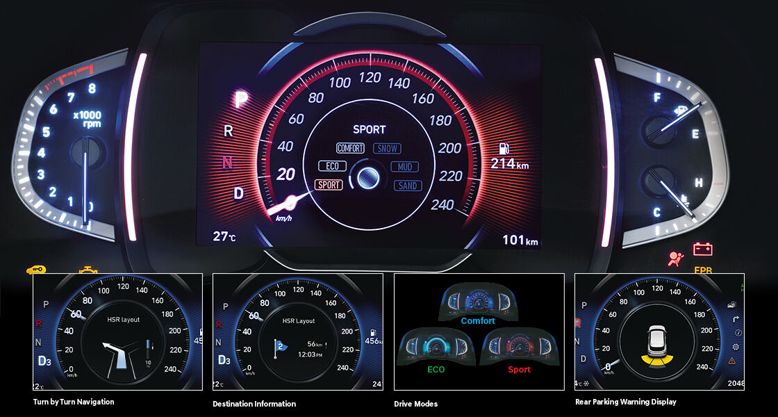Top view of white Elantra parking with assist system