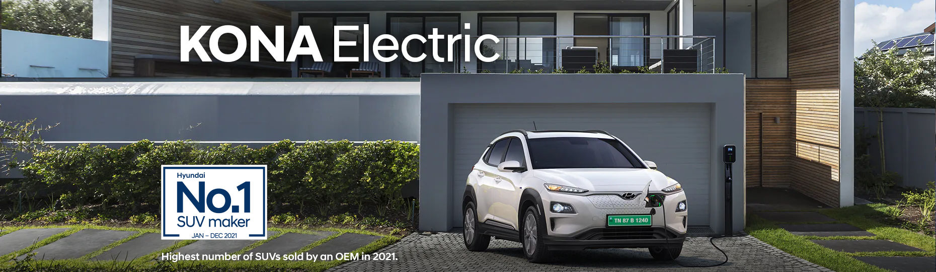 Hyundai Kona electric charging at home