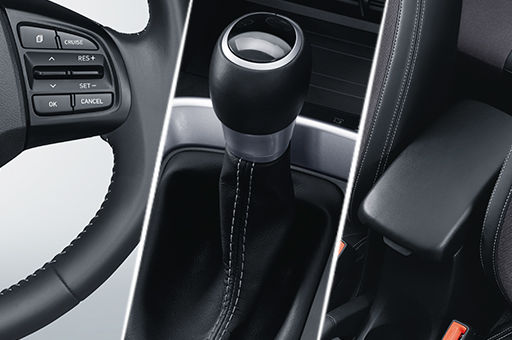 Leather Steering,Gear Knob & Armrest