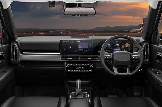 black interiors with brass coloured inserts