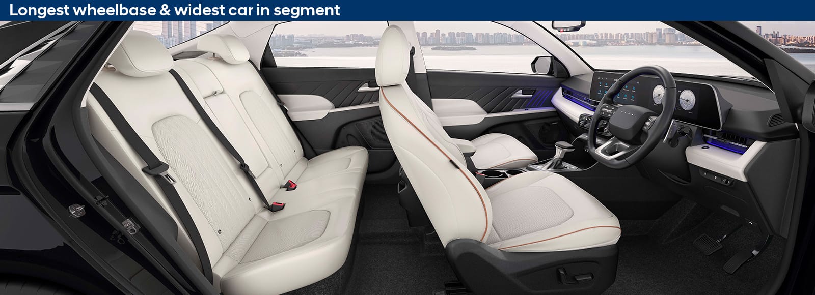 ample head room, shoulder room and knee room