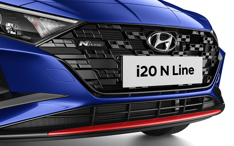 Chequered flag inspired front grille