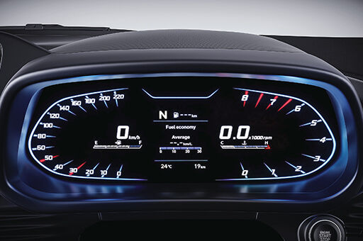 Digital cluster with TFT multi information display (MID)
