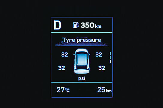 Tyre Pressure Monitoring System (highline) with Display on MID