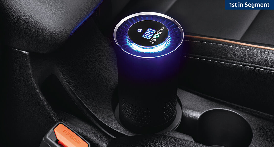 Oxyboost air purifier with air quality indicator