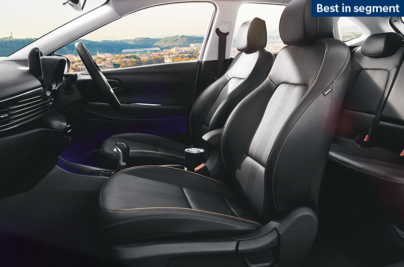 Premium leather* seat upholstery