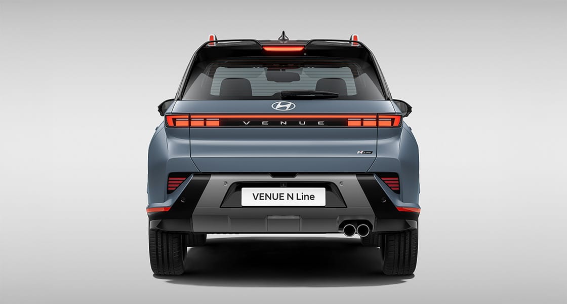 Rear View Image of Hyundai Venue N Line Car