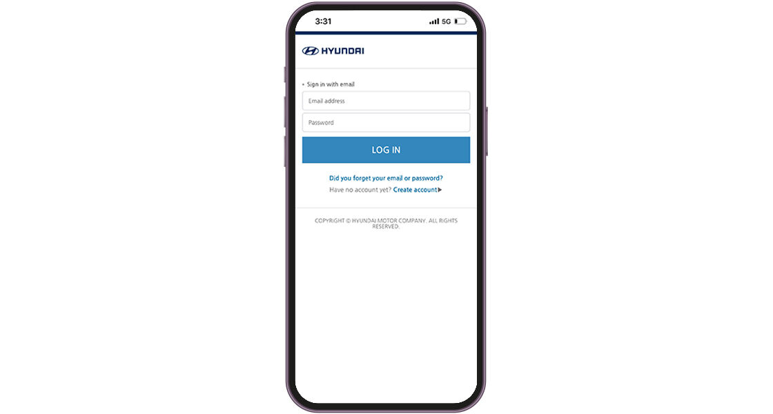 Enroll for Hyundai Bluelink