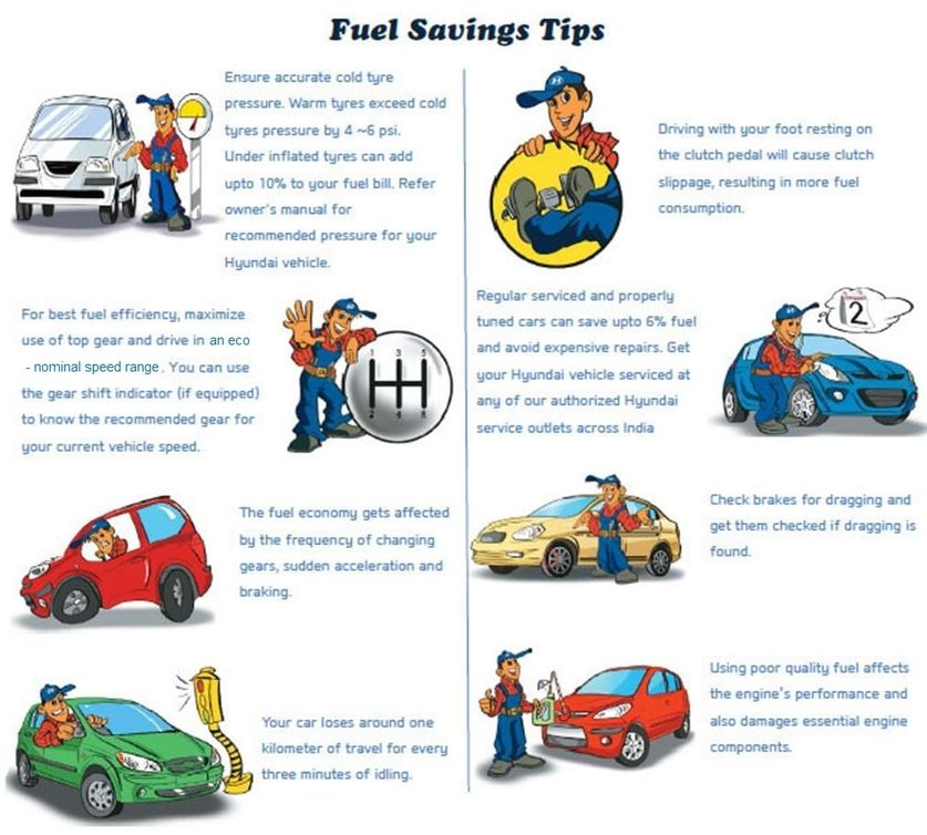 List of fuel saving tips