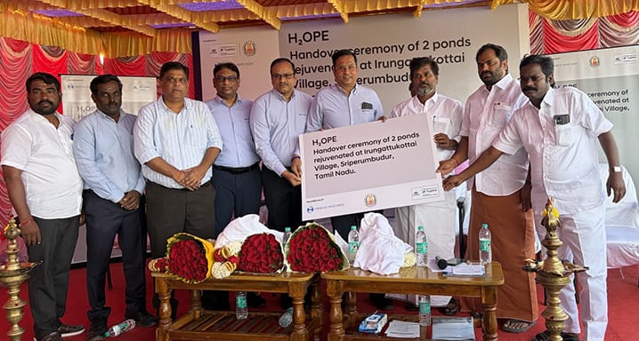 Hyundai Motor India Foundation Restores Two Ponds in Irungattukottai Village, Sriperumbudur